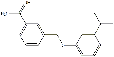 3-[3-(propan-2-yl)phenoxymethyl]benzene-1-carboximidamide Struktur