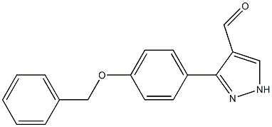 3-[4-(benzyloxy)phenyl]-1H-pyrazole-4-carbaldehyde Struktur