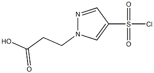 3-[4-(chlorosulfonyl)-1H-pyrazol-1-yl]propanoic acid Struktur