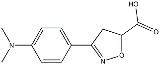 3-[4-(dimethylamino)phenyl]-4,5-dihydro-1,2-oxazole-5-carboxylic acid Struktur