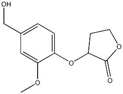 3-[4-(hydroxymethyl)-2-methoxyphenoxy]oxolan-2-one Struktur