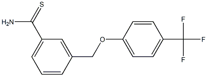 3-[4-(trifluoromethyl)phenoxymethyl]benzene-1-carbothioamide Struktur