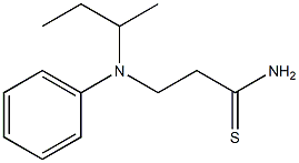 3-[butan-2-yl(phenyl)amino]propanethioamide Struktur