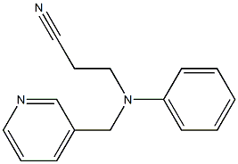 3-[phenyl(pyridin-3-ylmethyl)amino]propanenitrile Struktur