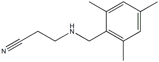 3-{[(2,4,6-trimethylphenyl)methyl]amino}propanenitrile Struktur