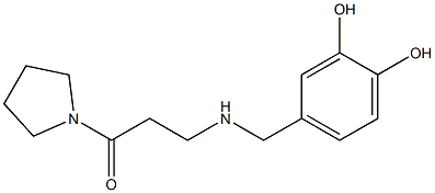 3-{[(3,4-dihydroxyphenyl)methyl]amino}-1-(pyrrolidin-1-yl)propan-1-one Struktur