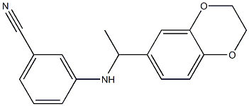 3-{[1-(2,3-dihydro-1,4-benzodioxin-6-yl)ethyl]amino}benzonitrile Struktur