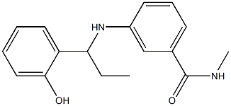 3-{[1-(2-hydroxyphenyl)propyl]amino}-N-methylbenzamide Struktur