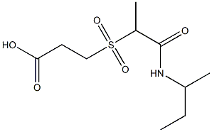 3-{[1-(butan-2-ylcarbamoyl)ethane]sulfonyl}propanoic acid Struktur