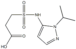 3-{[1-(propan-2-yl)-1H-pyrazol-5-yl]sulfamoyl}propanoic acid Struktur