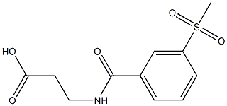 3-{[3-(methylsulfonyl)benzoyl]amino}propanoic acid Struktur