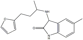 3-{[4-(furan-2-yl)butan-2-yl]amino}-5-methyl-2,3-dihydro-1H-indol-2-one Struktur