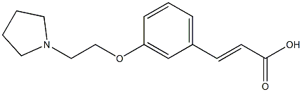 3-{3-[2-(pyrrolidin-1-yl)ethoxy]phenyl}prop-2-enoic acid Struktur