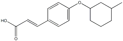 3-{4-[(3-methylcyclohexyl)oxy]phenyl}prop-2-enoic acid Struktur