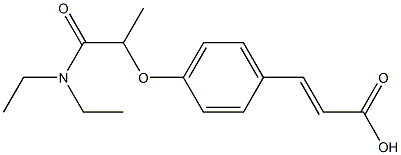 3-{4-[1-(diethylcarbamoyl)ethoxy]phenyl}prop-2-enoic acid Struktur