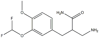 3-amino-2-{[3-(difluoromethoxy)-4-methoxyphenyl]methyl}propanamide Struktur