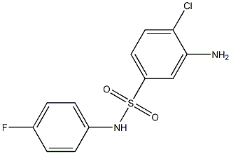 3-amino-4-chloro-N-(4-fluorophenyl)benzene-1-sulfonamide Struktur