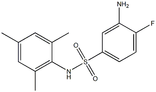 3-amino-4-fluoro-N-(2,4,6-trimethylphenyl)benzene-1-sulfonamide Struktur