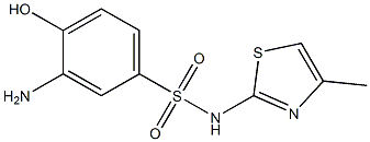 3-amino-4-hydroxy-N-(4-methyl-1,3-thiazol-2-yl)benzene-1-sulfonamide Struktur