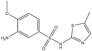 3-amino-4-methoxy-N-(5-methyl-1,3-thiazol-2-yl)benzene-1-sulfonamide Struktur