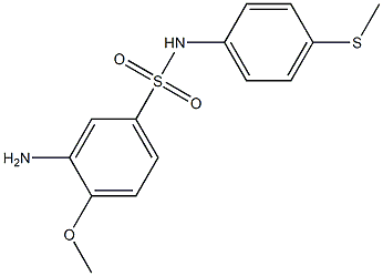 3-amino-4-methoxy-N-[4-(methylsulfanyl)phenyl]benzene-1-sulfonamide Struktur