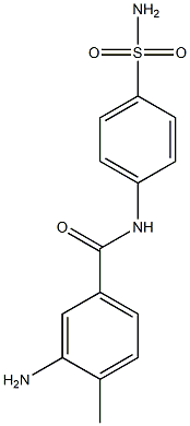 3-amino-4-methyl-N-(4-sulfamoylphenyl)benzamide Struktur