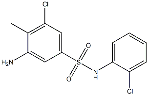 3-amino-5-chloro-N-(2-chlorophenyl)-4-methylbenzene-1-sulfonamide Struktur