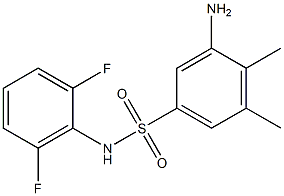 3-amino-N-(2,6-difluorophenyl)-4,5-dimethylbenzene-1-sulfonamide Struktur