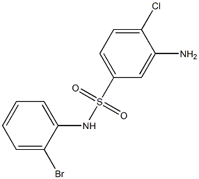 3-amino-N-(2-bromophenyl)-4-chlorobenzene-1-sulfonamide Struktur