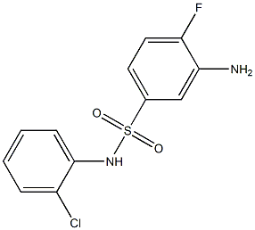 3-amino-N-(2-chlorophenyl)-4-fluorobenzene-1-sulfonamide Struktur