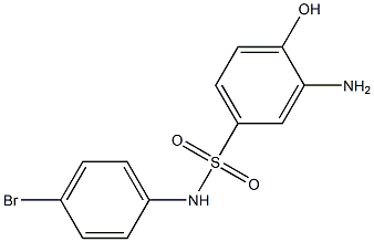 3-amino-N-(4-bromophenyl)-4-hydroxybenzene-1-sulfonamide Struktur