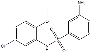 3-amino-N-(5-chloro-2-methoxyphenyl)benzene-1-sulfonamide Struktur