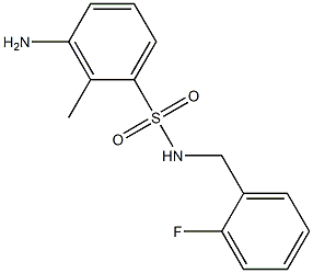 3-amino-N-[(2-fluorophenyl)methyl]-2-methylbenzene-1-sulfonamide Struktur