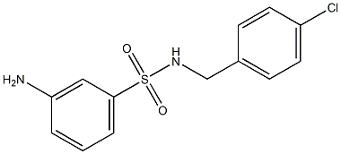 3-amino-N-[(4-chlorophenyl)methyl]benzene-1-sulfonamide Struktur