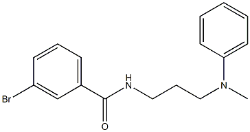 3-bromo-N-{3-[methyl(phenyl)amino]propyl}benzamide Structure