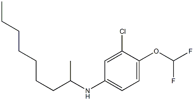 3-chloro-4-(difluoromethoxy)-N-(nonan-2-yl)aniline Struktur