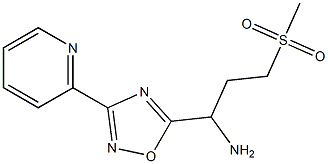 3-methanesulfonyl-1-[3-(pyridin-2-yl)-1,2,4-oxadiazol-5-yl]propan-1-amine Struktur