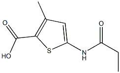 3-methyl-5-(propionylamino)thiophene-2-carboxylic acid Struktur