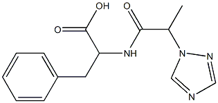 3-phenyl-2-[2-(1H-1,2,4-triazol-1-yl)propanamido]propanoic acid Struktur