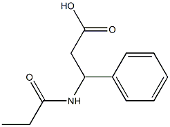 3-phenyl-3-(propionylamino)propanoic acid Struktur