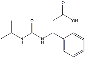 3-phenyl-3-[(propan-2-ylcarbamoyl)amino]propanoic acid Struktur