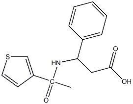 3-phenyl-3-[1-(thiophen-3-yl)acetamido]propanoic acid Struktur