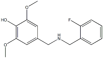 4-({[(2-fluorophenyl)methyl]amino}methyl)-2,6-dimethoxyphenol Struktur