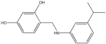 4-({[3-(propan-2-yl)phenyl]amino}methyl)benzene-1,3-diol Struktur