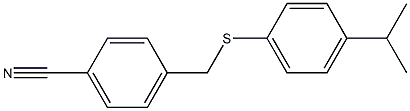 4-({[4-(propan-2-yl)phenyl]sulfanyl}methyl)benzonitrile Struktur