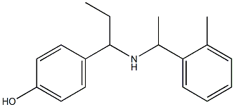 4-(1-{[1-(2-methylphenyl)ethyl]amino}propyl)phenol Struktur