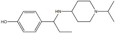 4-(1-{[1-(propan-2-yl)piperidin-4-yl]amino}propyl)phenol Struktur