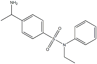 4-(1-aminoethyl)-N-ethyl-N-phenylbenzene-1-sulfonamide Struktur