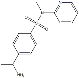 4-(1-aminoethyl)-N-methyl-N-(pyridin-2-yl)benzene-1-sulfonamide Struktur