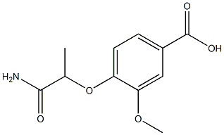 4-(1-carbamoylethoxy)-3-methoxybenzoic acid Struktur